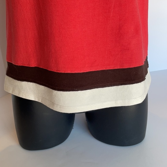 LAURA PETITE Orange black and white top, size M - Picture 3 of 7